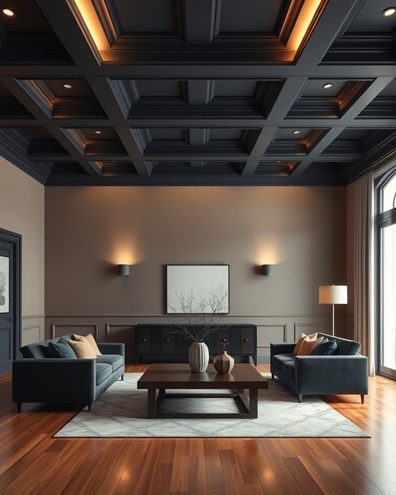dark statement ceiling design