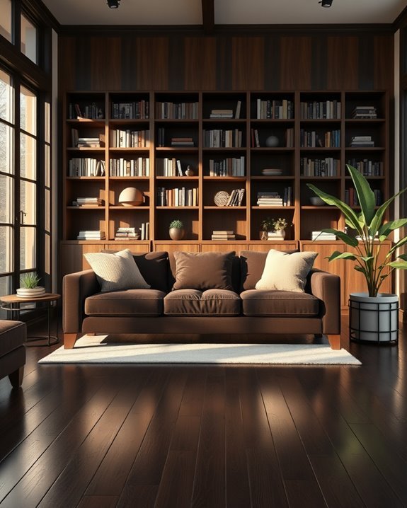 dark wood upholstery elegance