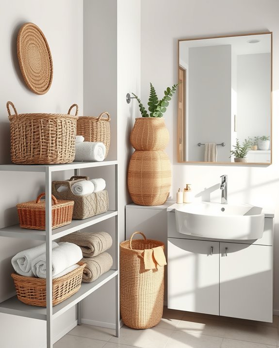 decorative baskets maximize storage