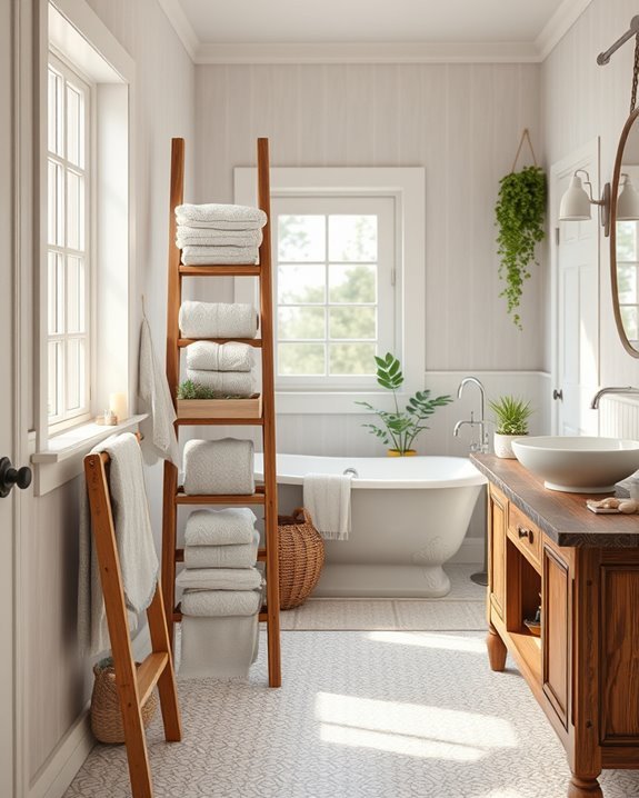decorative ladder storage solution