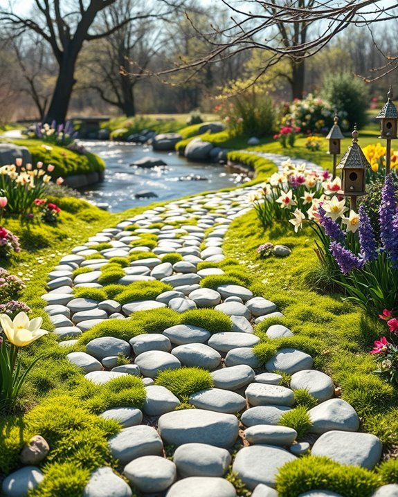 decorative stone garden pathways