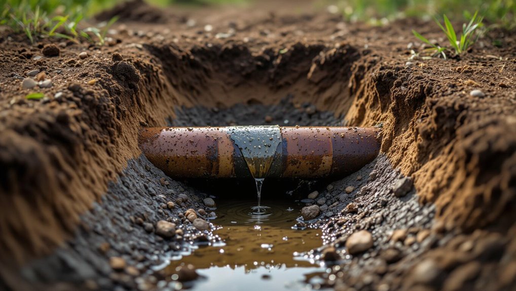 detecting underground water pipe leak