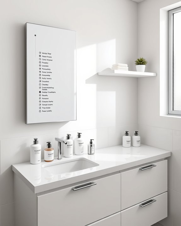 digital bathroom product inventory