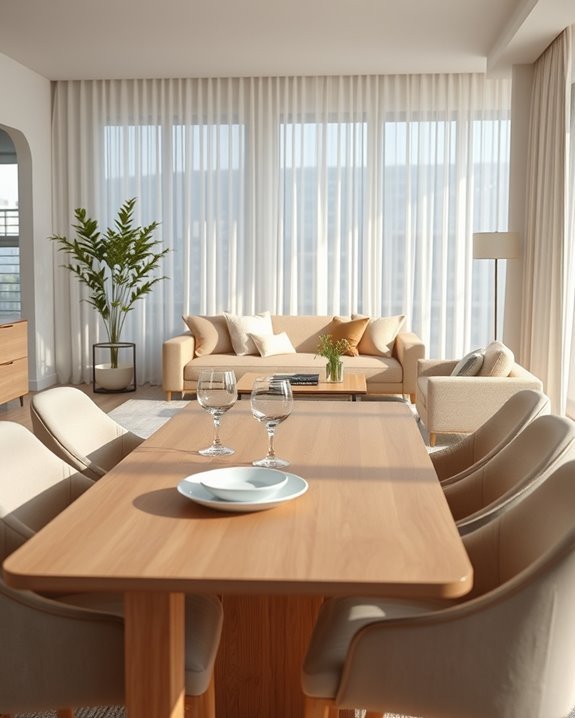 distinct zones for living
