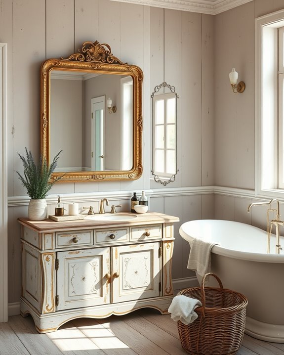 distressed vintage mirror elegance