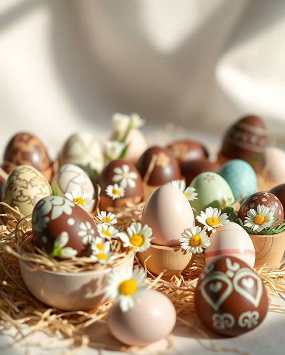 diy chocolate egg centerpiece