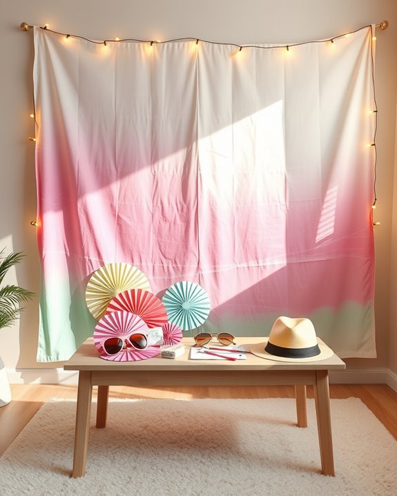 diy colorful photo booth