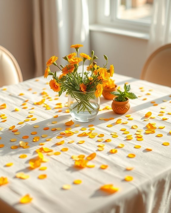 diy colorful table confetti