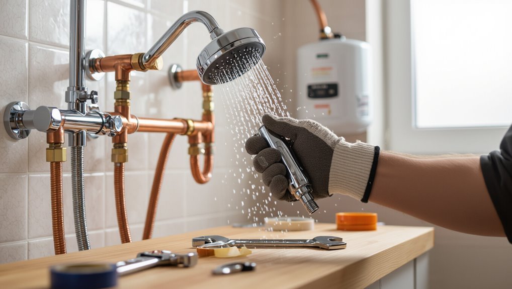 diy hot water shower
