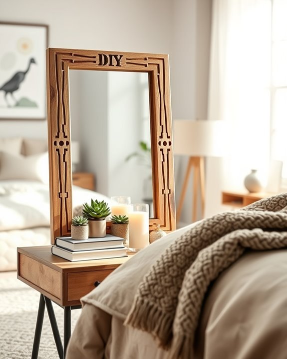 diy personalized mirrored decor
