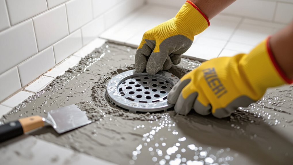diy shower drain installation