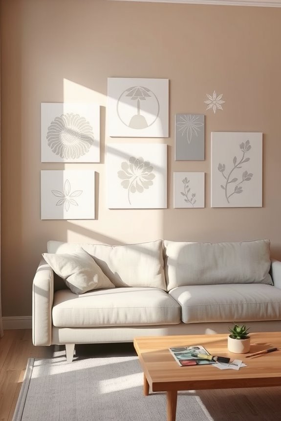 diy stencil wall art
