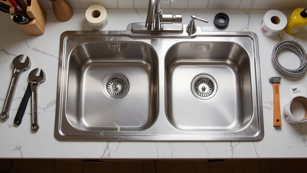 double to single sink conversion
