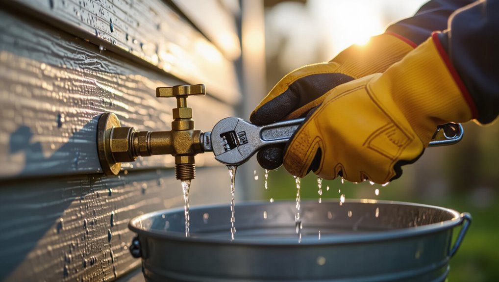 drain vacuum breaker when necessary