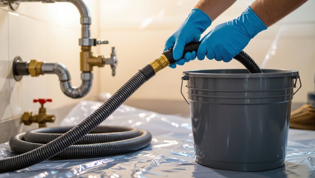 draining water heater safely