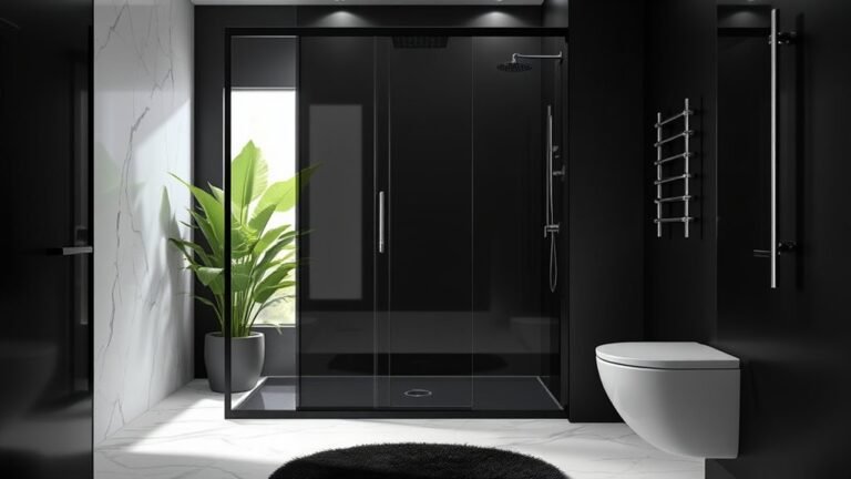 dramatic black bathroom designs