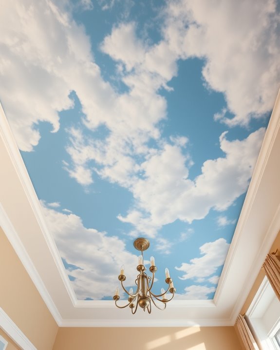 dreamy painted cloud ceilings