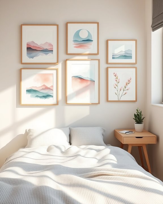 dreamy watercolor dorm decor