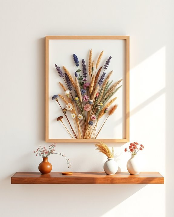 dried floral decor accents