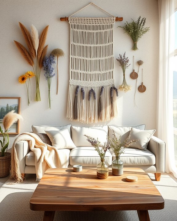 dried flowers enhance decor