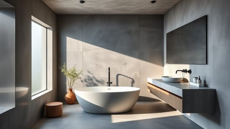 durable concrete bathroom designs