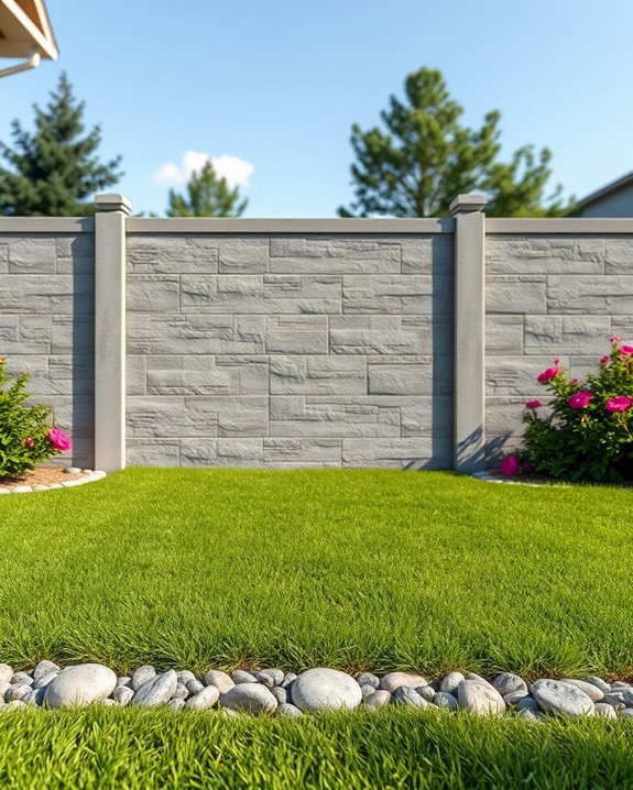 durable low maintenance concrete fencing