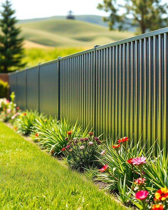 durable modern corrugated fencing
