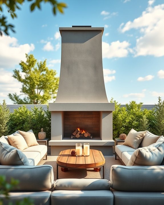 durable outdoor fireplace enhancement