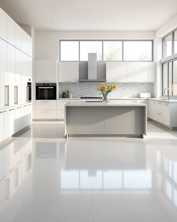 durable seamless grey flooring