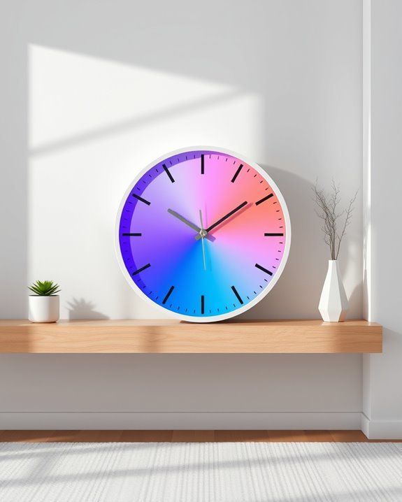 dynamic color changing clocks