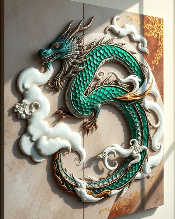 dynamic dragon mixed media