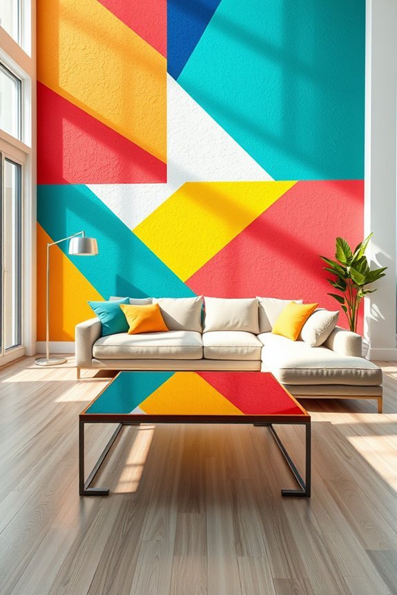 dynamic vibrant color blocks