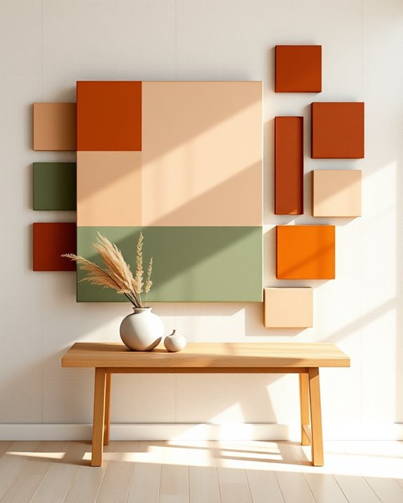 earthy color block art