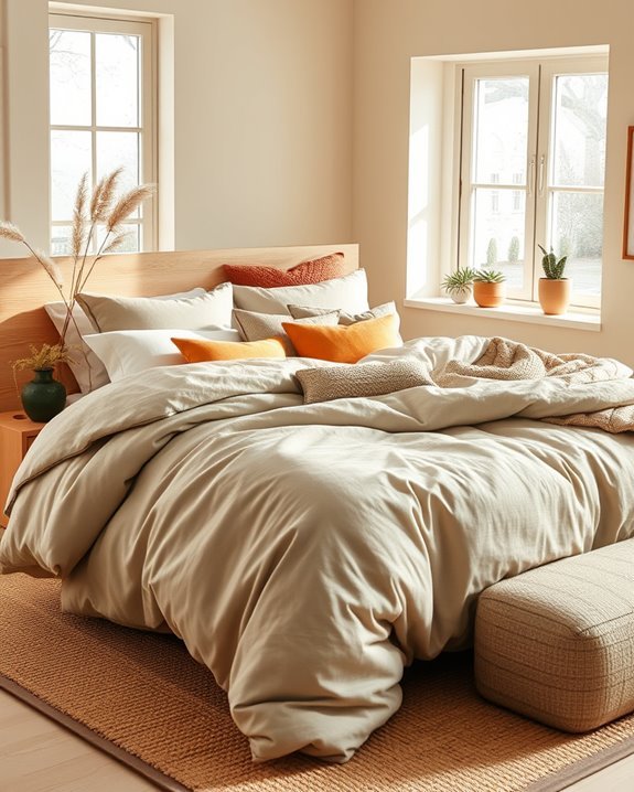 earthy tones create tranquility