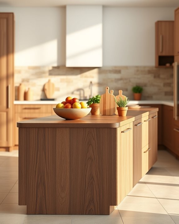 earthy tones enhance kitchens