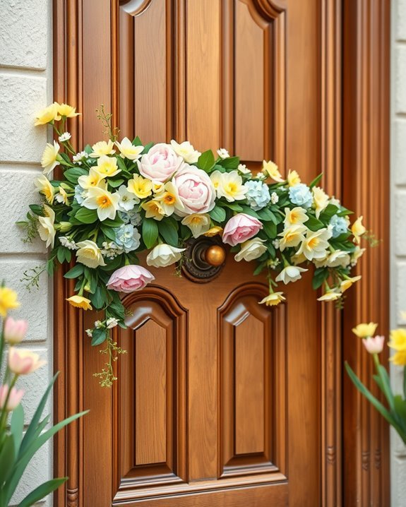 easter door garland decorations