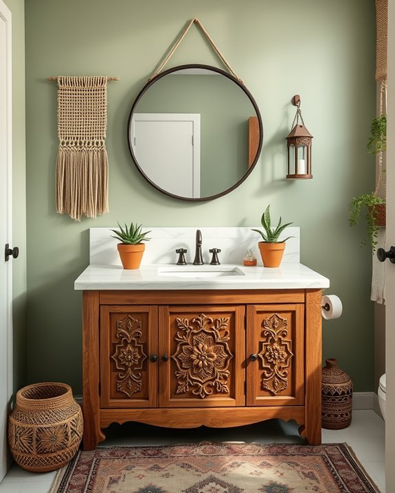 eclectic boho vanity selection