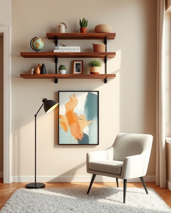 eclectic corner decor display