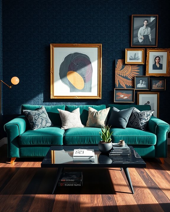 eclectic dark patterned decor