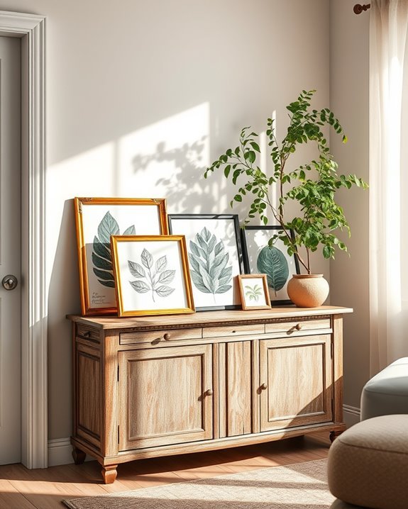 eclectic framed nature prints