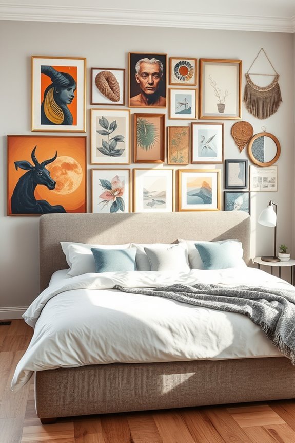 eclectic gallery wall decor