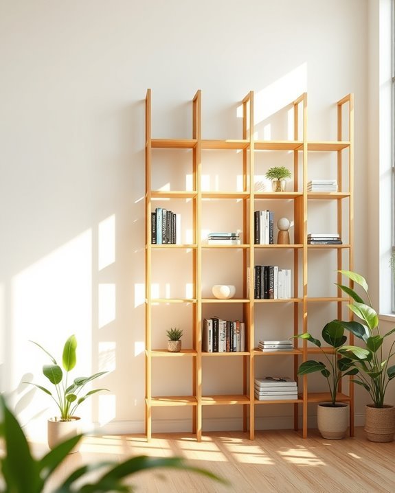 eco friendly bamboo bookshelf designs