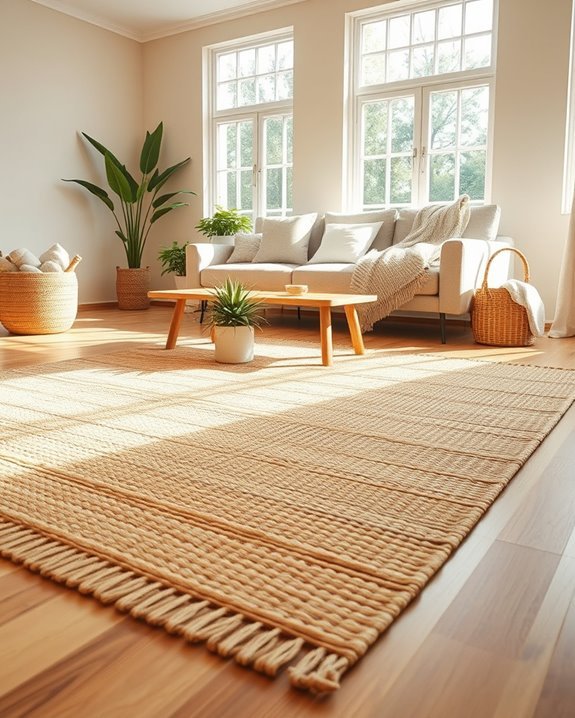 eco friendly bamboo rug textures