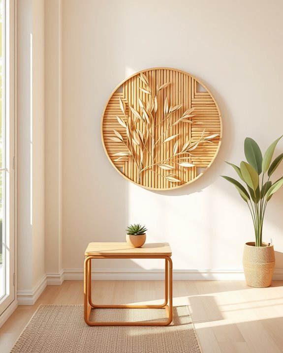 eco friendly bamboo wall decor