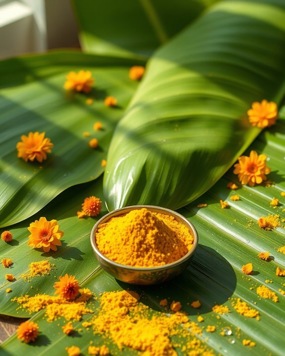 eco friendly banana leaf decor