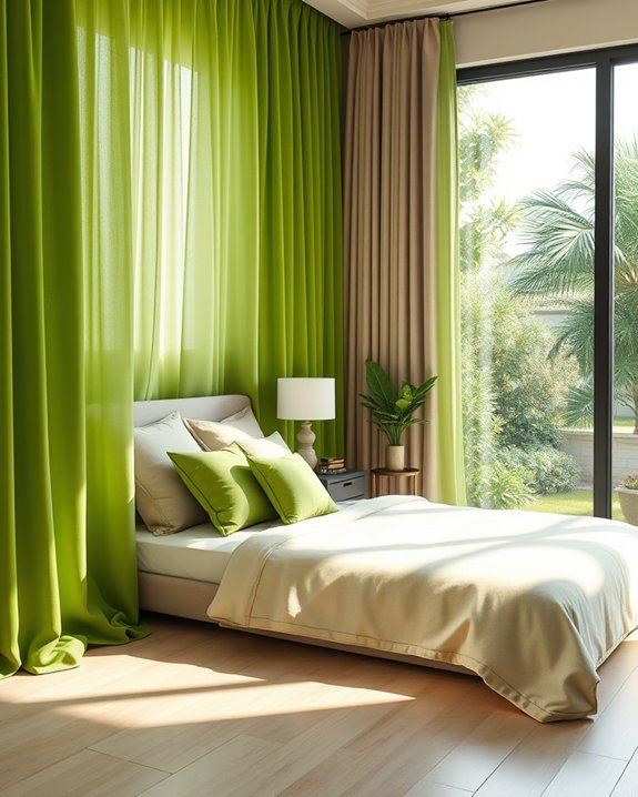 eco friendly lush green curtains