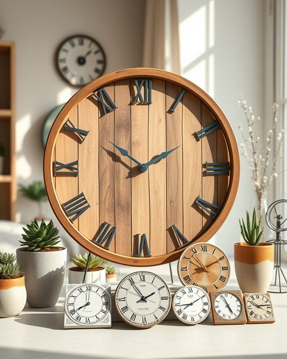 eco friendly upcycled clock art
