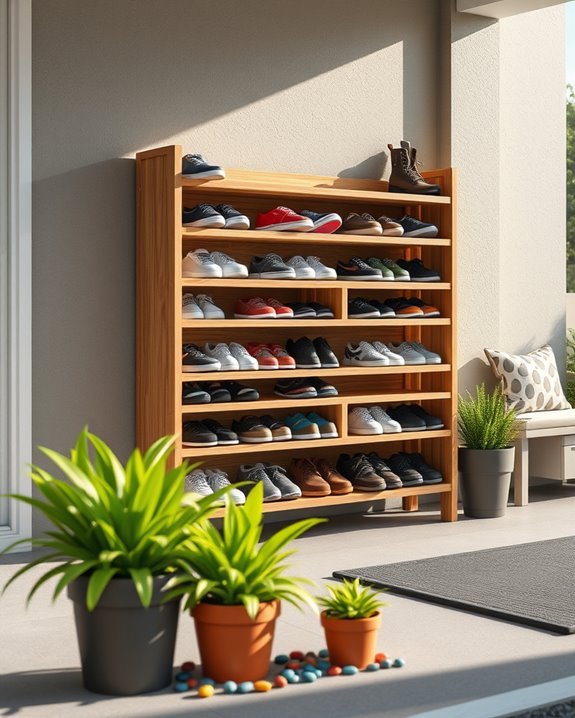 effective outdoor shoe storage