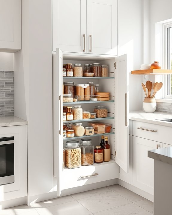 efficient pull out pantry storage