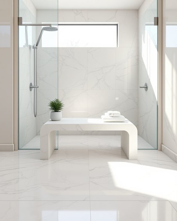 elegant and functional shower bench